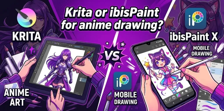 Krita or ibisPaint for anime drawing